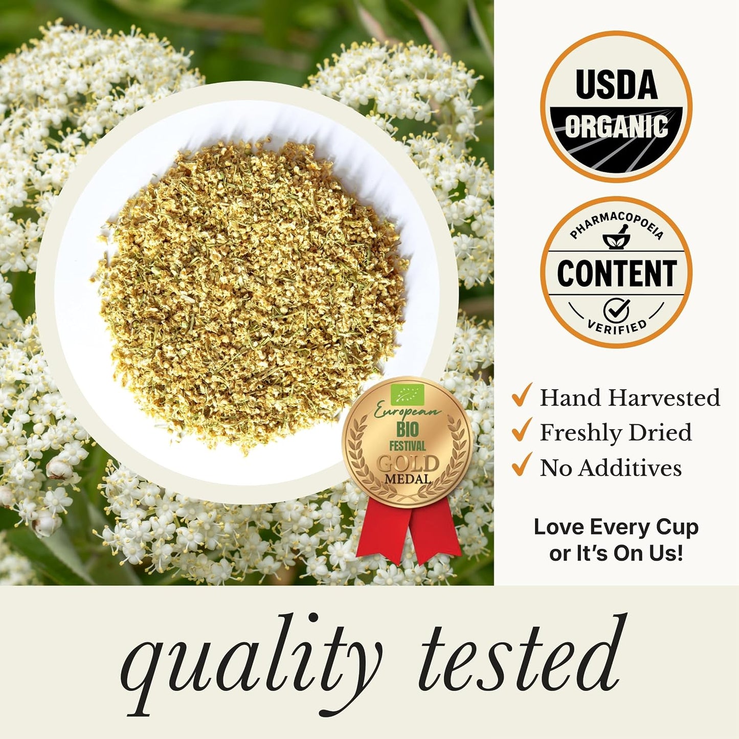 Organic Lemon Balm Tea - Caffeine Free Loose Leaf Herbal Tea - Pharmacopoeia Potency - 25 Servings