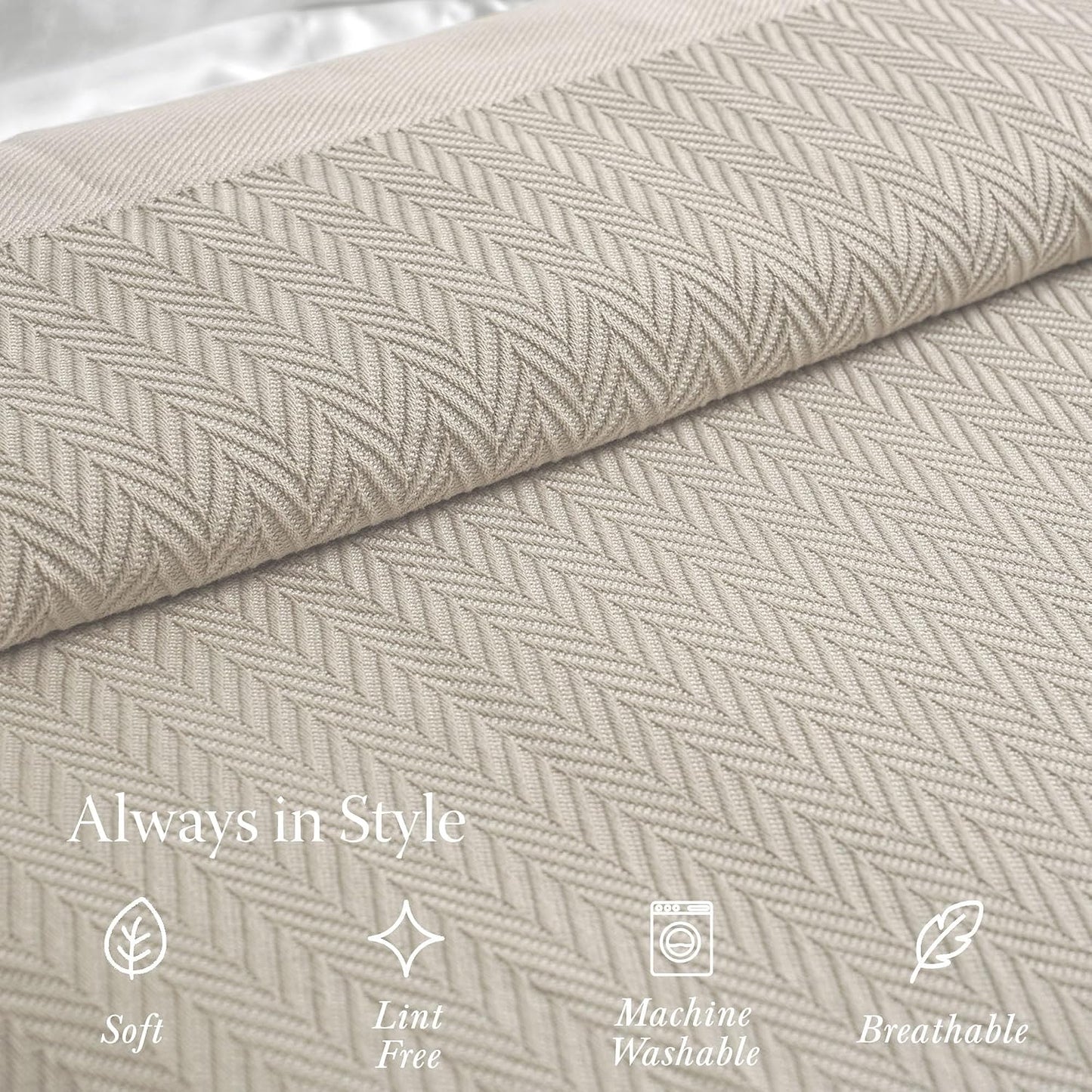 Threadmill Travel Blanket Cotton Viscose from Bamboo - Airplane Premium Soft Flight Grey Throw Blanket in Cloth Bag (Grey Color) Compact & Portable Blanket for Travel, Car, Picnic & Camping