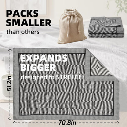 Travel Blanket Airplane - Ultra Soft & Lightweight Knit Design