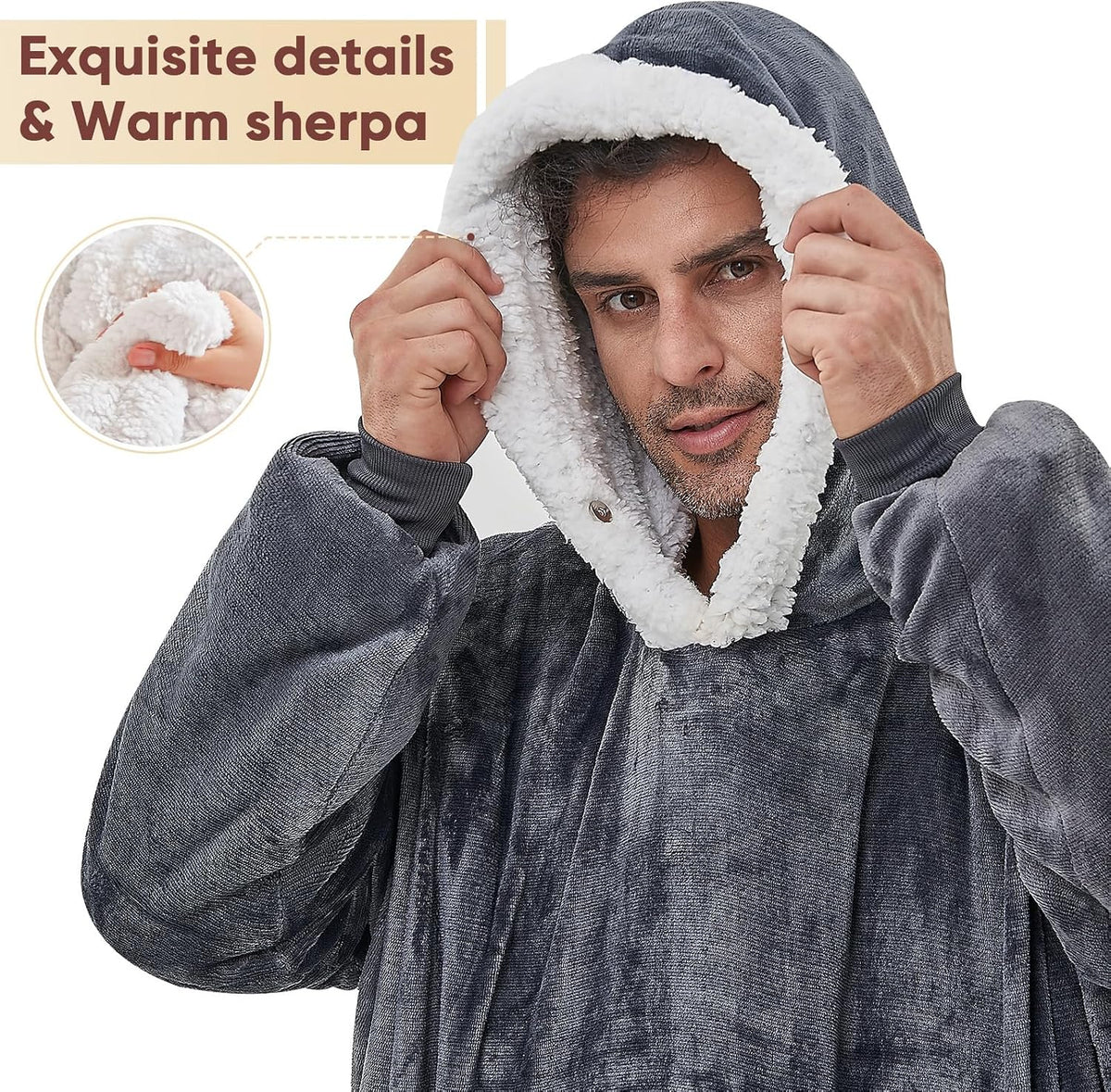yescool Wearable Blanket Hoodie as Christmas Birthday Gifts for Women Mom - Colors B