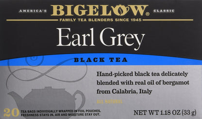 Bigelow Tea Black Tea 6 Flavor Variety Pack, Caffeinated Tea with Mint, Lemon, Constant Comment, English Teatime, Earl Grey, and Vanilla Chai, 20 Count Box (Pack of 6), 120 Total Tea Bags