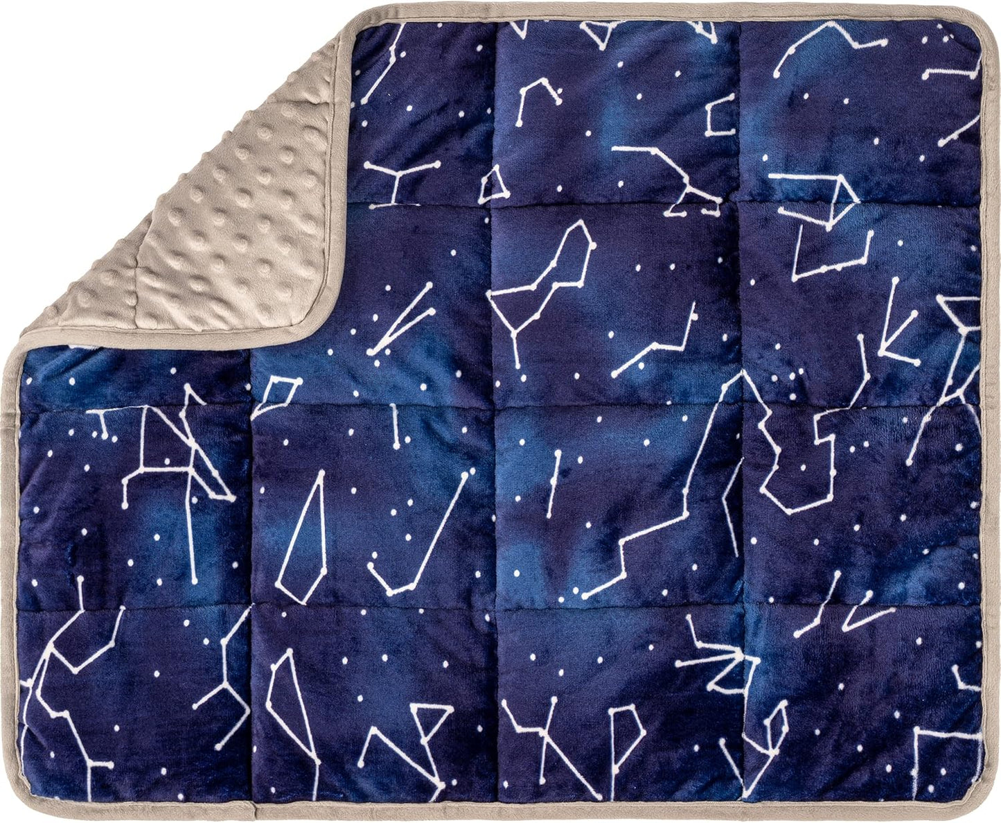 Florensi Weighted Lap Pad – 5 lb, 20 x 23 in, Blue Constellations – Portable Weighted Comfort Blanket – Soft Sensory Lap Throw – Machine Washable Travel & Home Relaxation Blanket