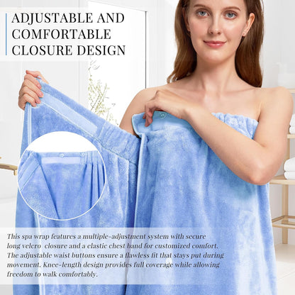 PJGGZ Towel Wrap for Women, Adjustable Button Quick Dry Absorbent Bath Wrap