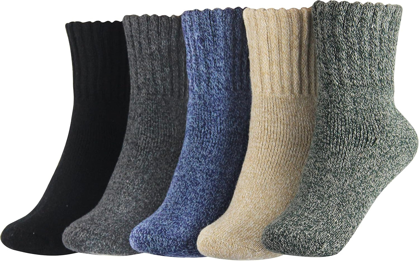 BenSorts Women's Winter Boots Socks Thick Warm Cozy Crew Socks Solid Color Gifts