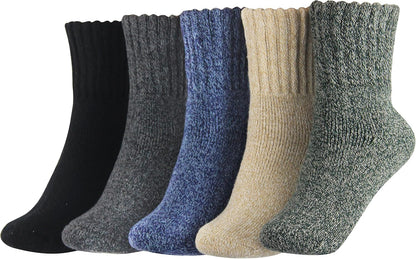 BenSorts Women's Winter Boots Socks Thick Warm Cozy Crew Socks Solid Color Gifts