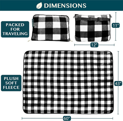 PAVILIA Travel Blanket Pillow, Soft Airplane Blanket 2-IN-1 Combo Set, Plane Blanket Compact Packable, Flight Essentials Car Pillow, Travelers Gifts Accessories Luggage Backpack Strap, 60x43 Teal Blue