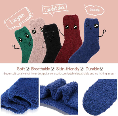 EBMORE Womens Fuzzy Socks Slipper Fluffy Cozy Comfy Cabin Plush Warm Winter Sleep Home Soft Socks