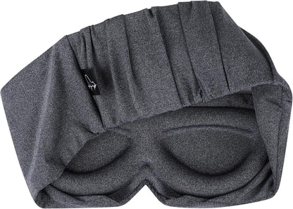 ALASKA BEAR Sleep Mask for Side Sleepers Patented Design, Cup-Shaped and Extra-Soft, 100 Blackout Eye Mask Shades Cover for Men and Women Home or Travel, Machine Washable, Black