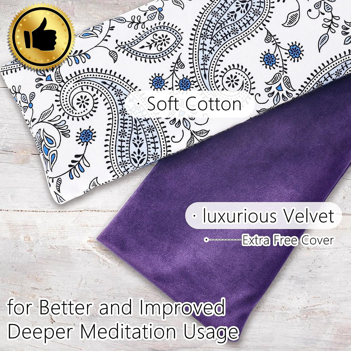 Hihealer Lavender Eye Pillow for Relaxation, Yoga, Sleep, Weighted Eye Mask