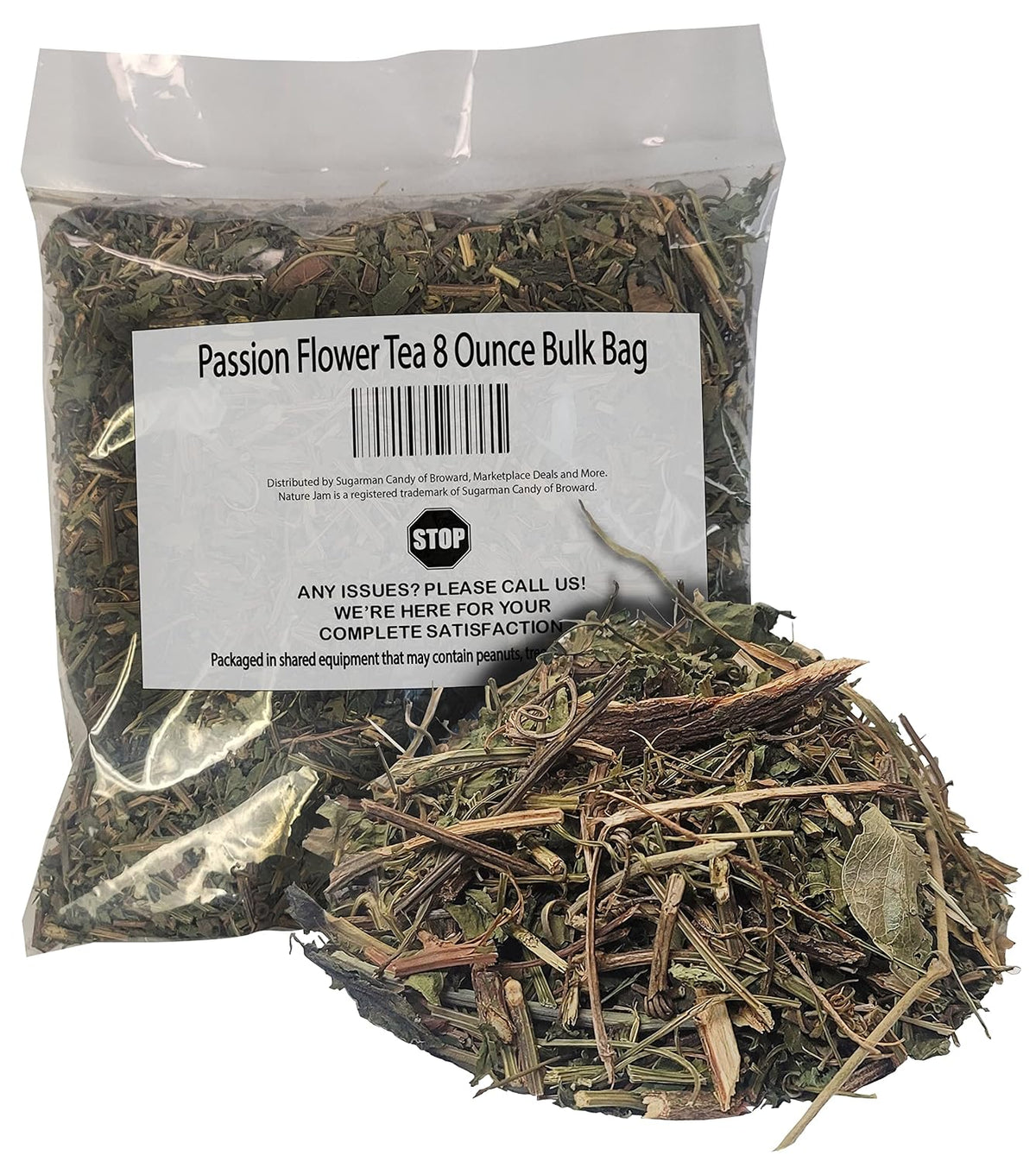 Passion Flower Tea For A Calming Nights Sleep 8 Ounce Bulk Bag-Passiflora Herb -Maypop - Wild Passion Vile - NO PROCESSING Paciflora Te Pasiflora Tea Passionflower Tea
