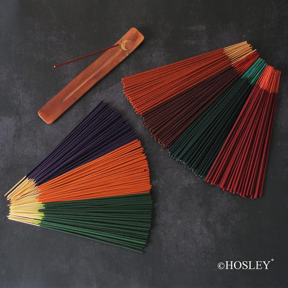 Hosley 320 Assorted Incense Sticks with Holder Eucalyptus, Fresh Bamboo, Lavender, Myrrh, Lavender Chamomile, Vanilla, Citrus, Dragon Blood Idea for Home, Wedding, Spa, Meditation & Aromatherapy