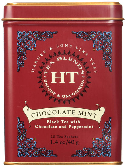 Harney & Sons Cherry Blossom Green Tea, 20 Sachets in Tin | Green tea with delicate cherry blossom and vanilla flavors inspired by Japan's sakura season. Contains caffeine.