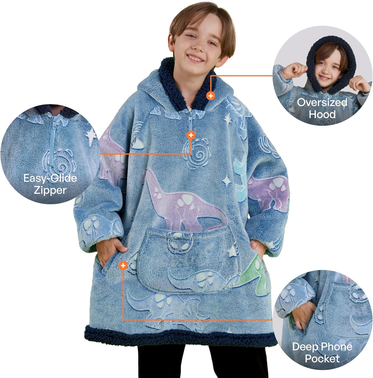 Giggling Getup Wearable Blanket Hoodie for Adults Gifts for Teen Girls Sister Women Sherpa Fleece Printed Hooded Blanket Sweatshirt Warm Cozy with Pocket & Sleeves Beige Cat