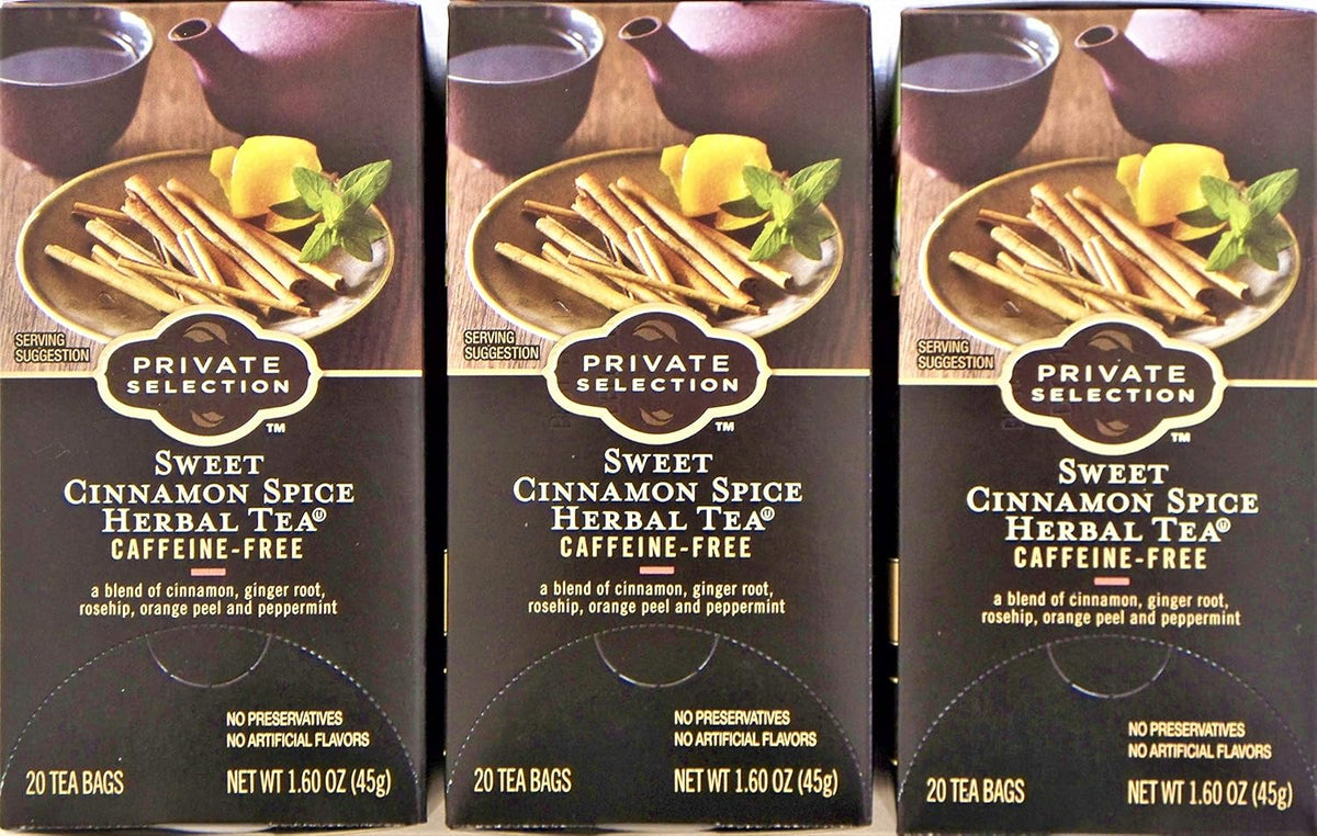 Private Selection Sweet Cinnamon Spice Herbal Tea Caffeine-Free 3 Pack
