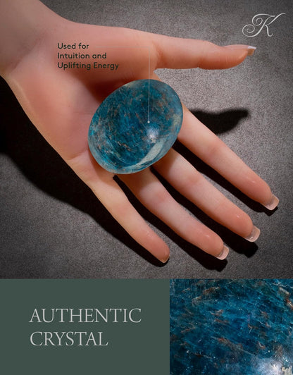 KALIFANO Palm Stone with Healing & Calming Effects - AAA+ Grade High Energy Worry Stone with Information Card - Reiki Crystal Used for Courage (Family Owned and Operated)