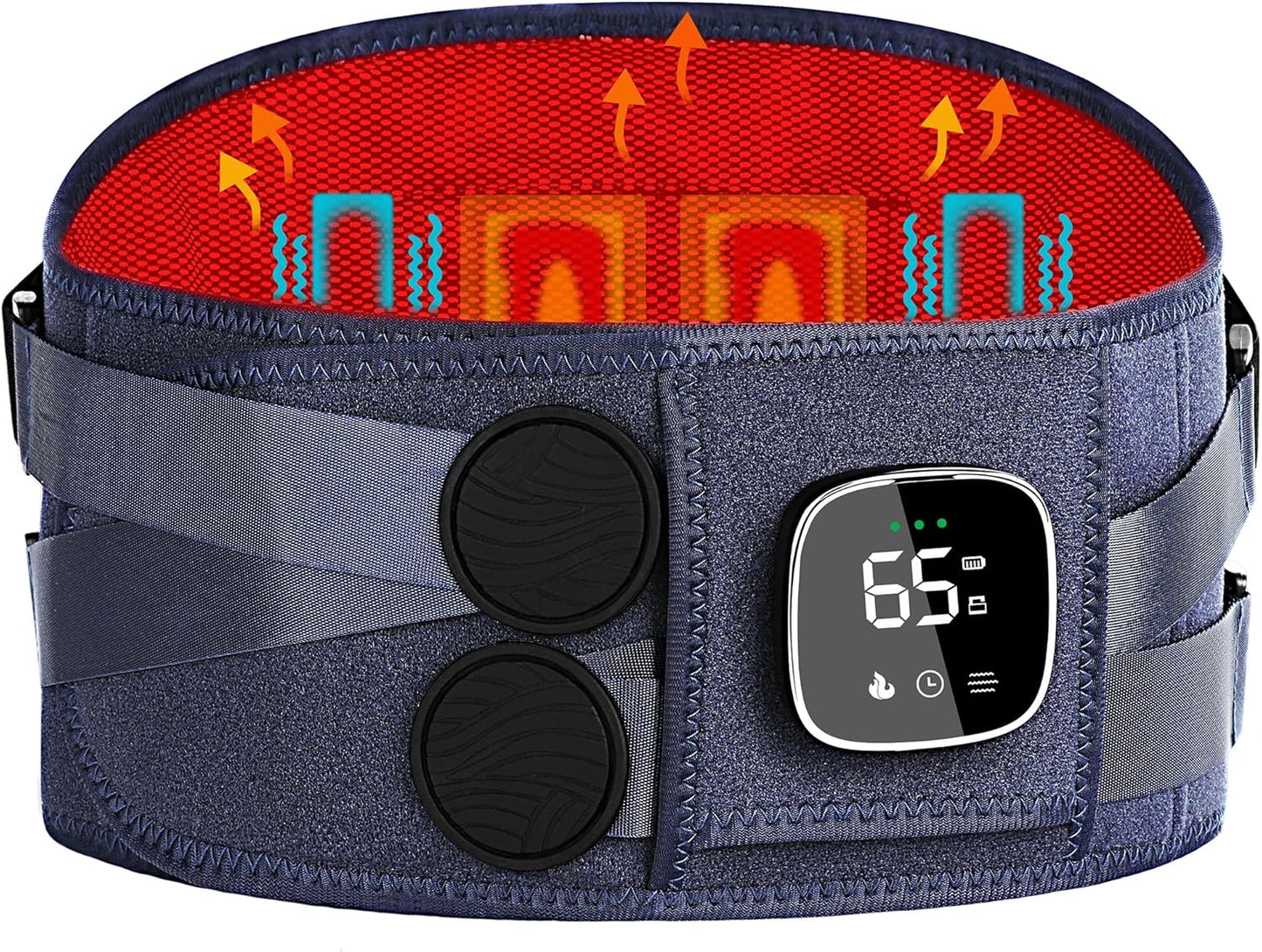 10000mAh Cordless Heating Pad for Back Pain Relief, Rechargeable Wearable Back Massager with 3 Heat, 5 Vibration & Timer, Portable Heating Pad for Daily Comfort Anywhere, Gifts for Women Men Mom Dad