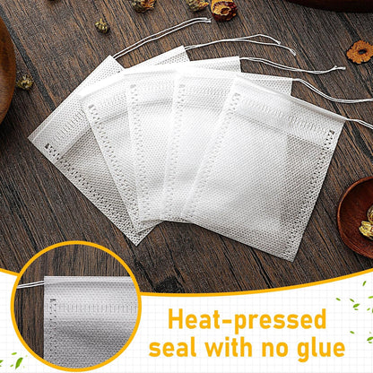 1000 Pcs Disposable Tea Bags Bulk for Loose Leaf Tea Drawstring Empty Coffee Sachets Filter Infuser Strainers for Coffee Spice Christmas Herbs Gift (2.75 X 3.54 Inch)