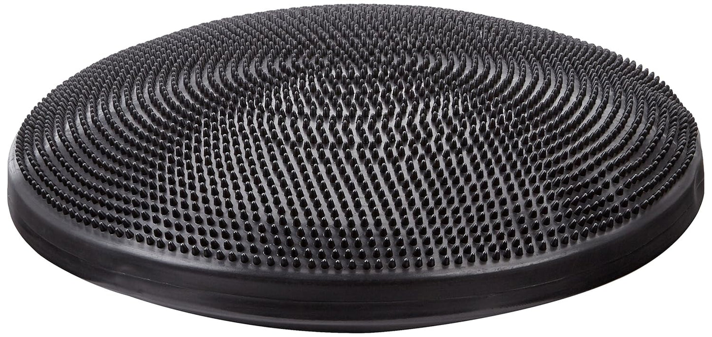 Cando-30-1870 CanDo Inflatable Balance Disc for Balance Training, Proprioception, Strengthening Lower Extremities, Posture, Back Pain, Stress Relief, Restlessness and Anxiety. Black, 14” Diameter