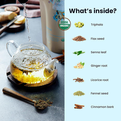 Gardenika Organic Loose Leaf Tea Sampler – 8 Pack, 1 LB – Herbal and Naturally Caffeine-Free Set - Ayurvedic Assortment Blend