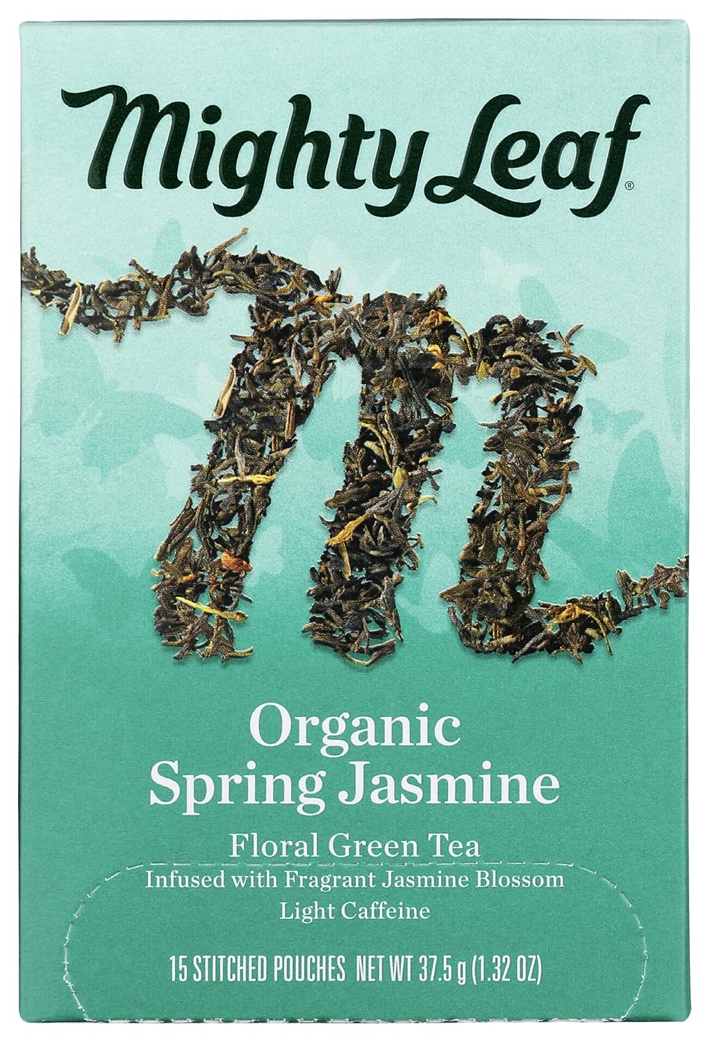 Mighty Leaf Tea Organic Spring Jasmine, Whole Leaf Pouches, 15 ct