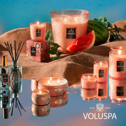 Voluspa Baltic Amber Candle, 18 oz, Coconut Wax Blend, Scented Candles for Home, 100 Hour Burn Time, Candle Jar