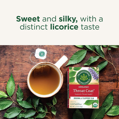 Traditional Medicinals Organic Throat Coat Seasonal Tea, 16 Tea Bags (Pack of 1)