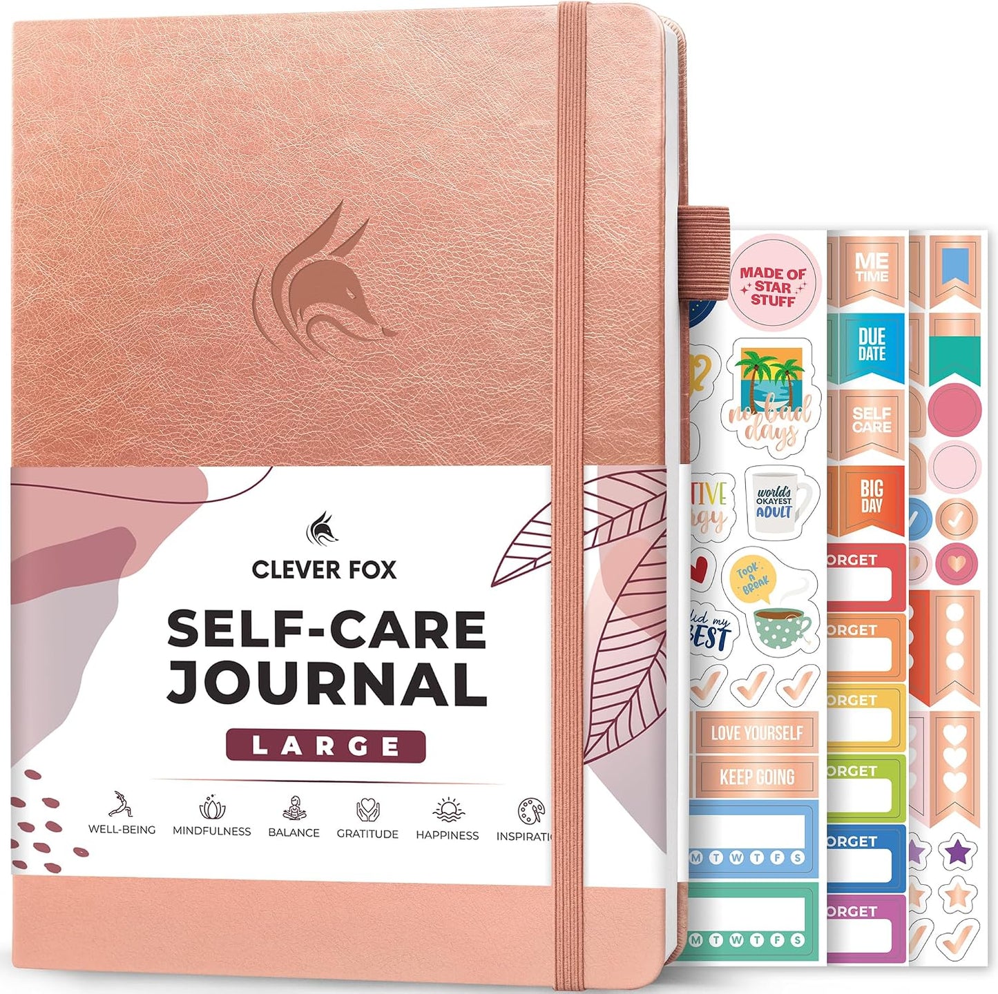 Clever Fox Self-Care Journal – Daily Reflection Notebook – Mental Health & Personal Development Planner, Meditation & Mood Log, A5 (Aquamarine)