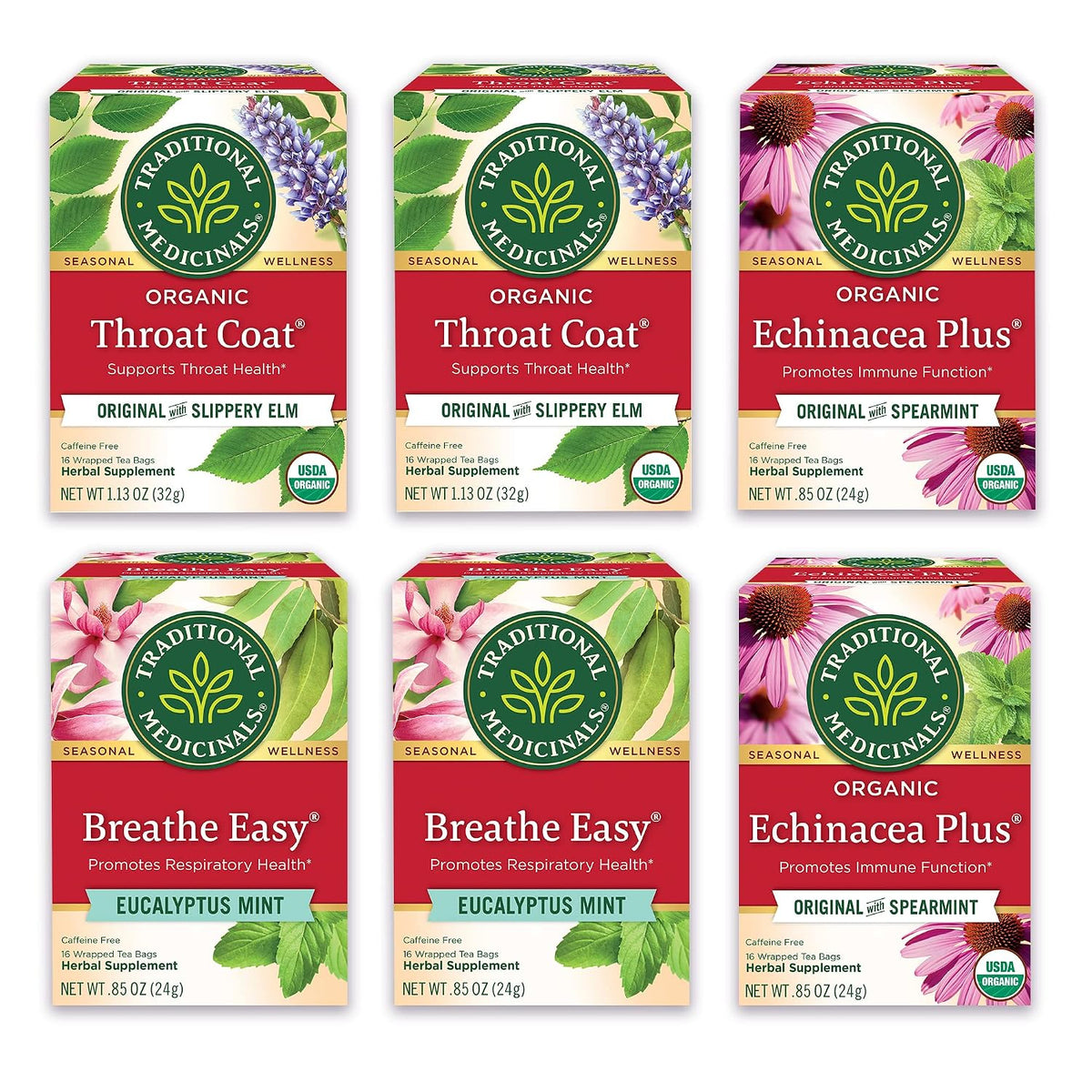 Traditional Medicinals Organic Seasonal Care Variety Pack, 96 Tea Bags