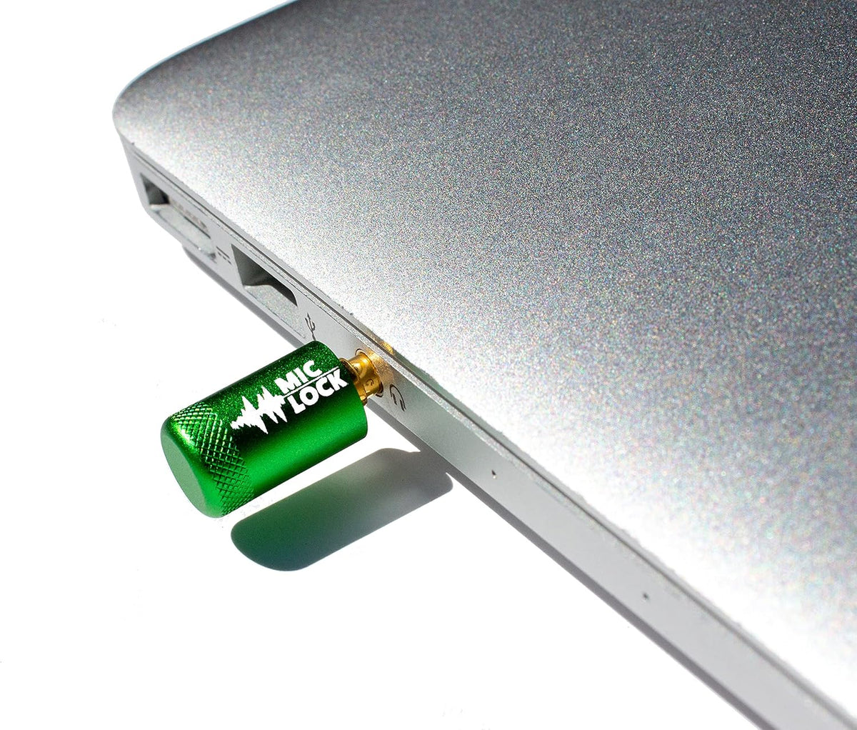 Mic-Lock 3.5mm for Headphone Port - Microphone Audio and Data Security - Privacy Protector for Laptops, Smartphones, Tablets, and Computers (Gray, Single Pack)