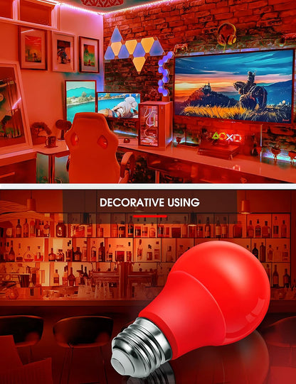 L LOHAS LED Sleep aid Amber Light Bulbs, Blue Light Blocking, A19 9W(60 Watt Equivalent) Dim Light Bulbs, 1800K Warm Light Bulb, E26 Base, 2 Pack
