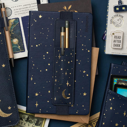 IF Compact Book Light - Moon & Stars, Dark Blue/Gold