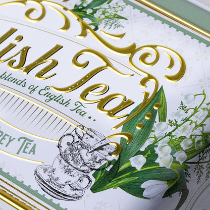 New English Teas Lily of the Valley Tea Tin with 40 Earl Grey Tea Bags