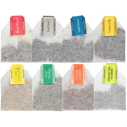 Bigelow Tea Caffeine Free 6 Flavor Herbal Tea Variety Pack, Decaf Tea with Mint Medley, Cozy Chamomile, Orange and Spice, Sweet Dreams, Perfect Peach, and Lemon Ginger, (Pack of 6), 118 Total Tea Bags