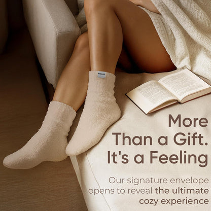 Plüsch Gift for Women – Ultra-Soft Cozy Cloud Socks in Kraft Envelope – Thoughtful Self-Care, Unique Birthday Gifts for Women