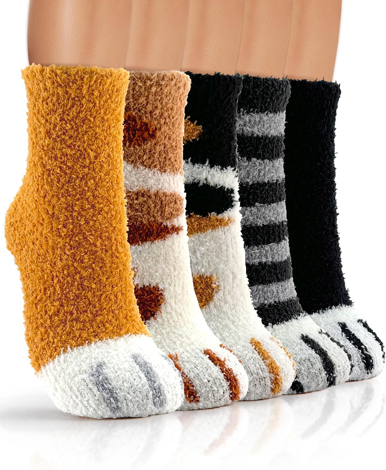 TEHOOK Warm & Cozy Gifts for Women, Fluffy Fuzzy Plush Sleeping Slipper Socks - Soft Warm Fabric
