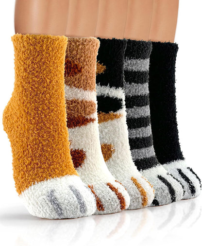 TEHOOK Warm & Cozy Gifts for Women, Fluffy Fuzzy Plush Sleeping Slipper Socks - Soft Warm Fabric