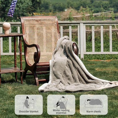 Texciting Heated Blanket Electric Blanket Throw 50''X60''-Heating Throw with 9 Heat Settings-2-10 Hours Auto Off,ETL Certified,Machine Washable (Green)