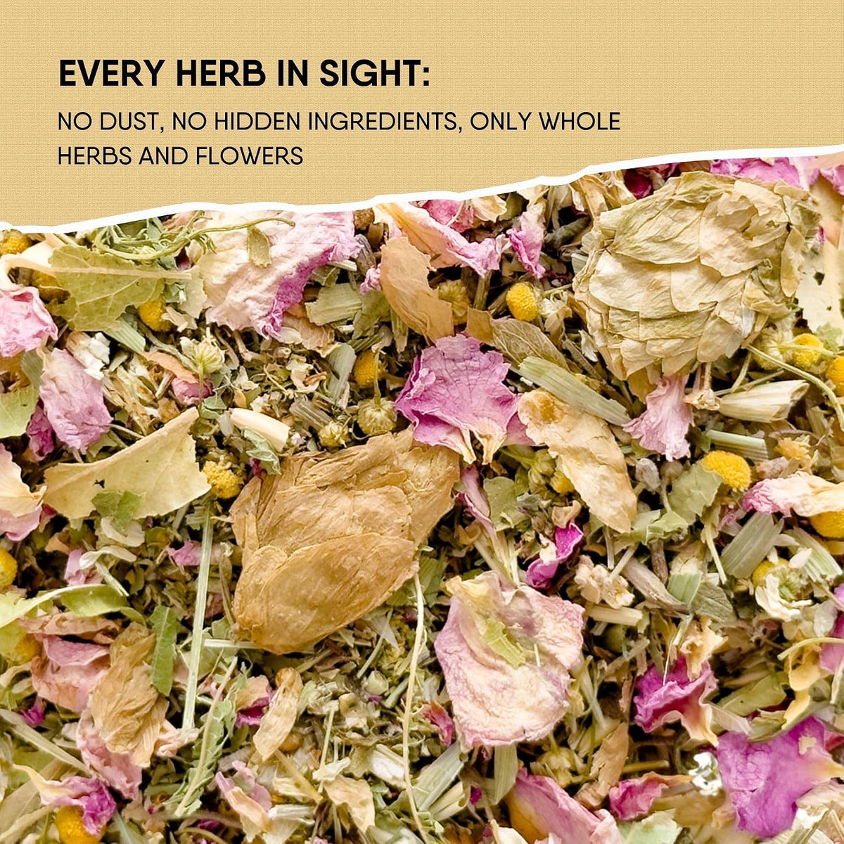 Sleep Aid Herbal Tea – Organic Calming Blend with Lemon Balm, Lavender, Linden, Chamomile, California Poppy, Passionflower, and Verbena – Supports Deep Sleep, Stress Relief and Relaxation