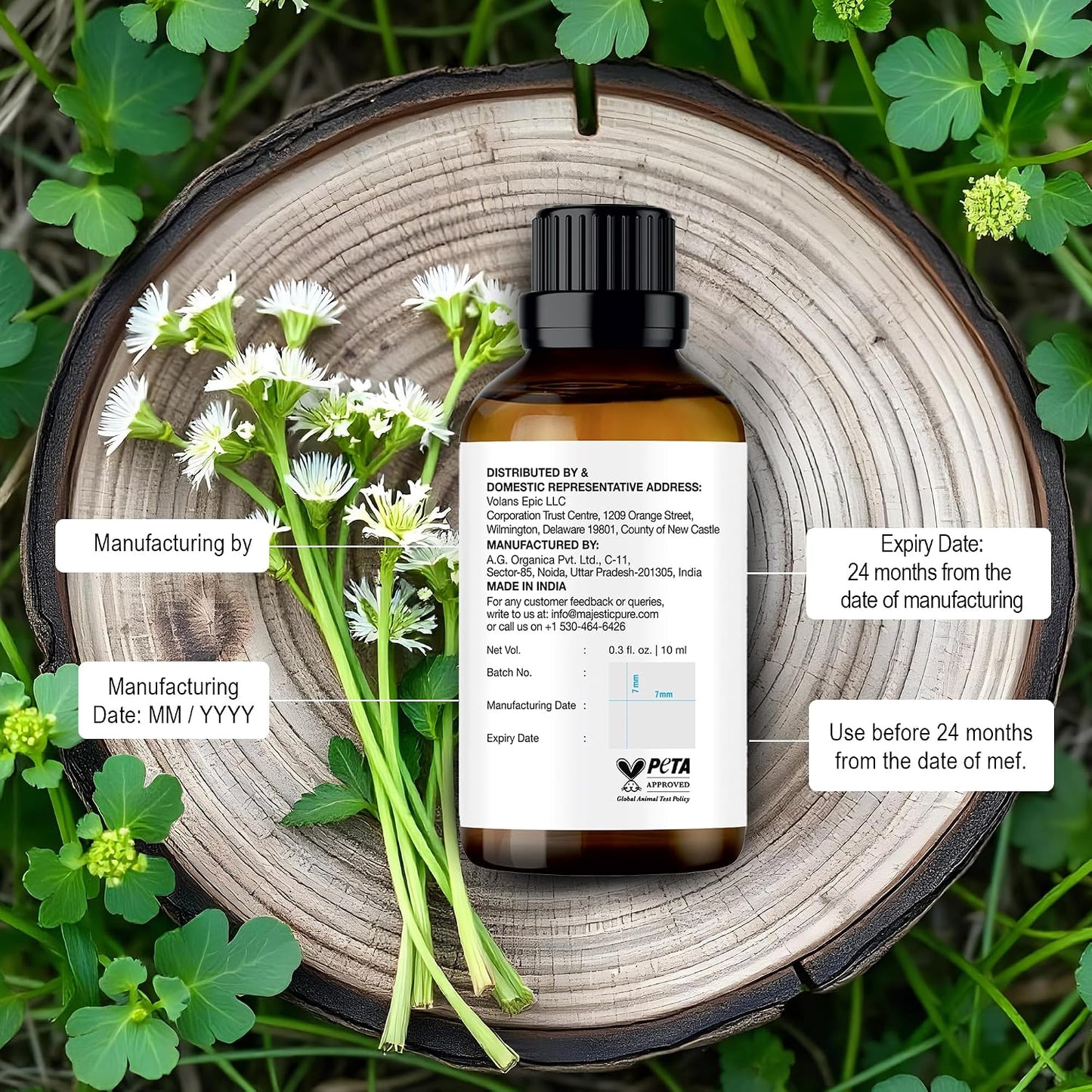 Majestic Pure Essential Oil with Glass Dropper - Essential Oils for Diffuser, Aromatherapy, Soap and Candle Making, Lavender Essential Oil, Lavender Oil, 4 Fl Oz