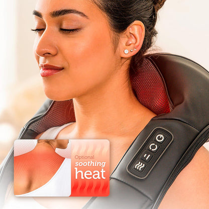 COMFIER Cordless Neck and Shoulder Massager with Heat, Wearable 4D Shiatsu Deep Tissue Kneading for Desk Workers and Drivers, Hands-Free Straps, FSA Eligible HSA Gift