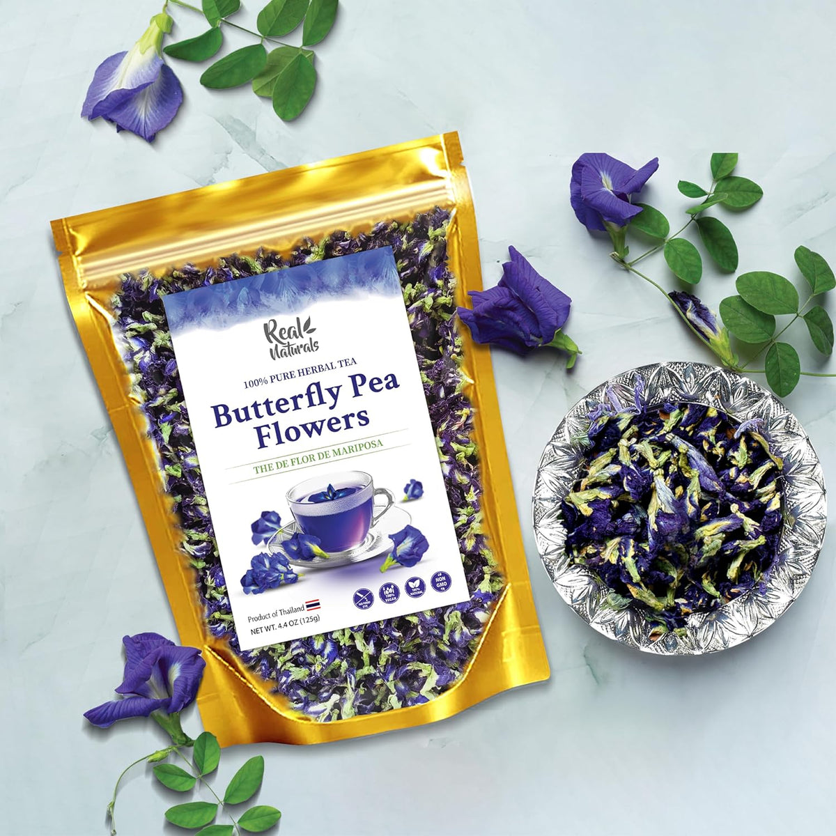 Butterfly Pea Flower Tea (375+ cups) 4.4oz Blue Butterfly Pea Tea Blue Tea