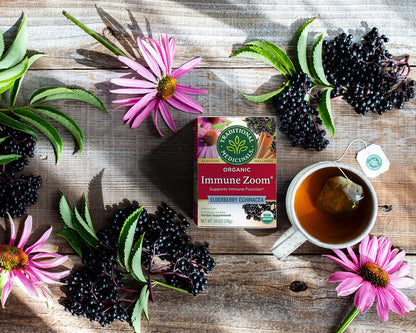 Traditional Medicinals Organic Immune Zoom Elderberry Echinacea 16 Tea Bags