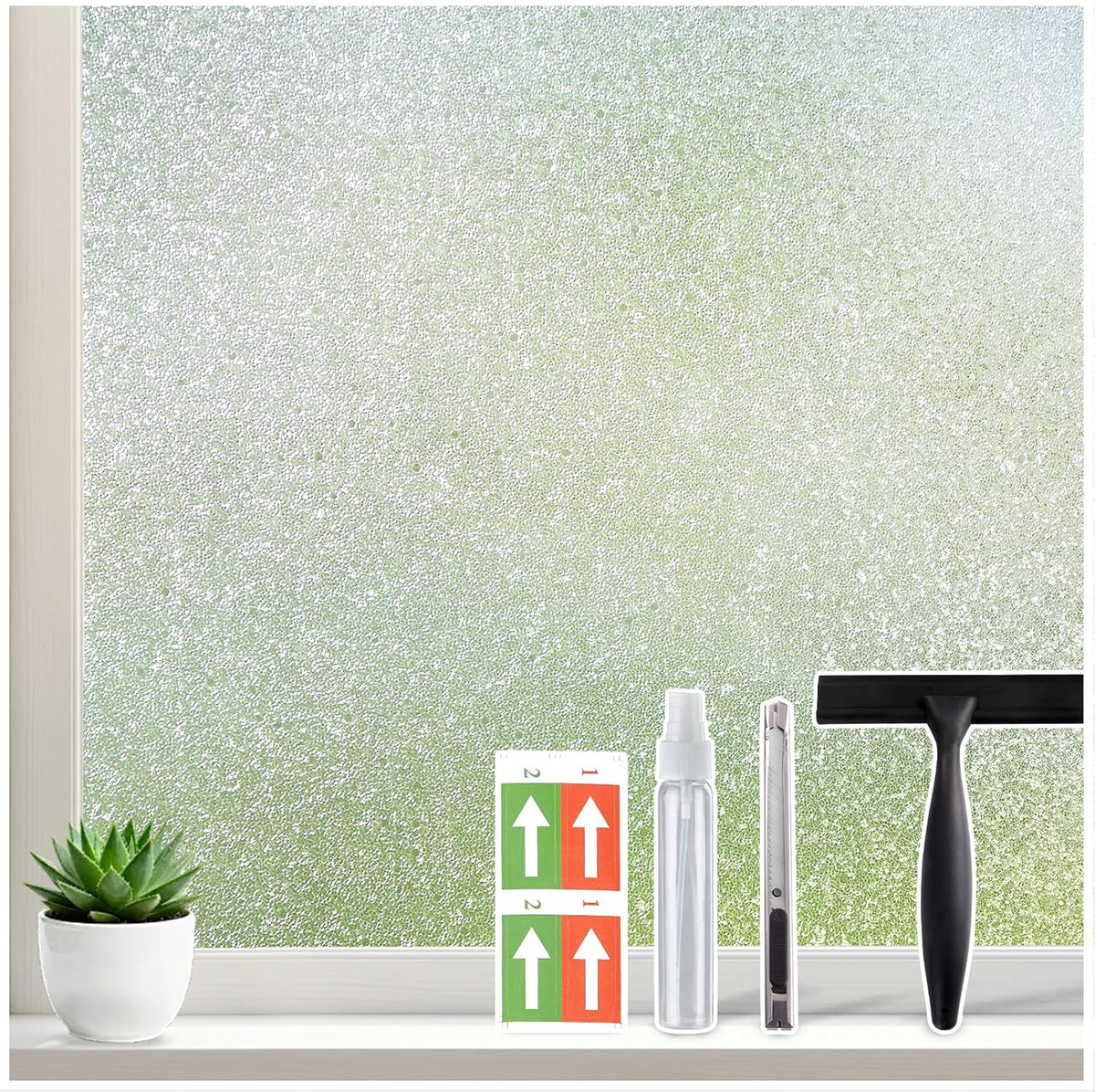 Coavas Blackout Window Privacy Film, Geometric Pattern, 11.8" x 78.7"