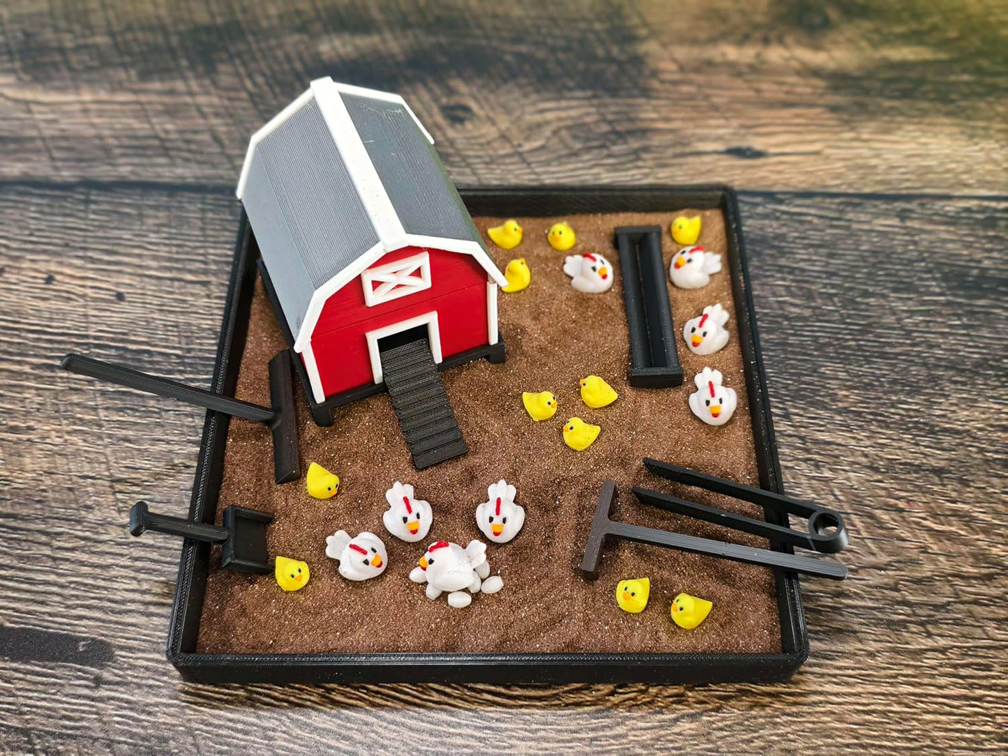 Munnygrubbers - Dumpster Fire Zen Garden - Made in USA - Large 7" x 7" - Fine Sand Included - Desk Accessory Box Garden - Funny Novelty Gift - Fidget Stress Relief
