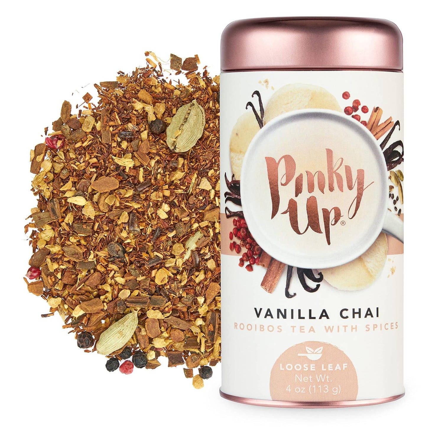 Pinky Up Loose Leaf Tea Sampler Set - Calorie Free Single Serving Loose Leaf Herbal Tea Variety Gift Pack, 15 Pouches