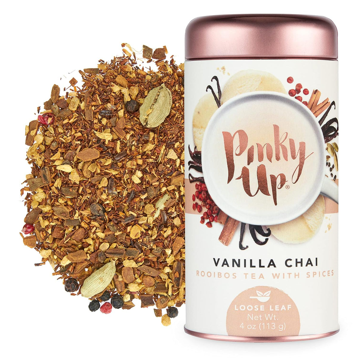 Pinky Up Loose Leaf Tea Sampler Set - Calorie Free Single Serving Loose Leaf Herbal Tea Variety Gift Pack, 15 Pouches