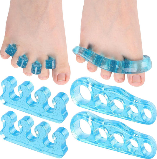 DR. JK- ToePal Gel Toe Separator, 2 Pairs, Toe Spacers, Toe Straightener, Hammer Toe Straightener, Toe Spreader, Toe Stretcher, Toe Corrector for Women and Men, Bunion Corrector