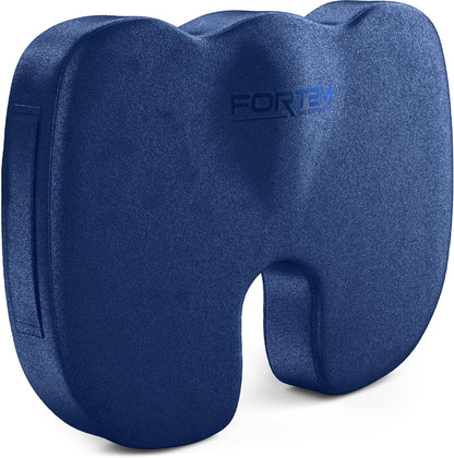 FORTEM Seat Cushion, Office Chair Cushion, Memory Foam Car Seat Cushions, Sciatica Coccyx Tailbone Pain Relief, Chair Cushions for Back Support, Sitting Pad for Gaming, Washable Cover, Non Slip
