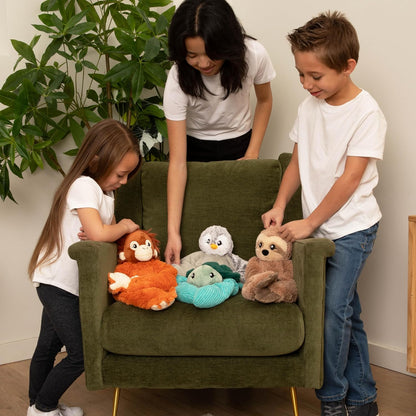 HUGIMALS Hugarounds Sidney the Sea Turtle 2.5 lb Microwaveable & Freezable Weighted Plush Neck & Shoulder Wrap | Soothing, Comforting Hugs for Self-Care & Relaxation | Unscented for Ages 2+