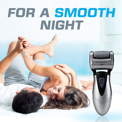 Electric Callus Remover: Rechargeable Electronic Foot File CR900 by Own Harmony (Powerful Motor) Best Pedicure Tools w 3 Rollers Professional Pedi Feet Care Sander for Cracked Heels and Hard Skin